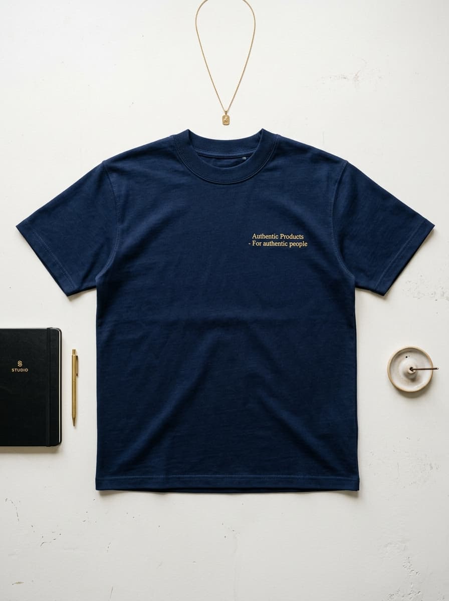 MAKOYA Signature Tee - Deep Navy Blue